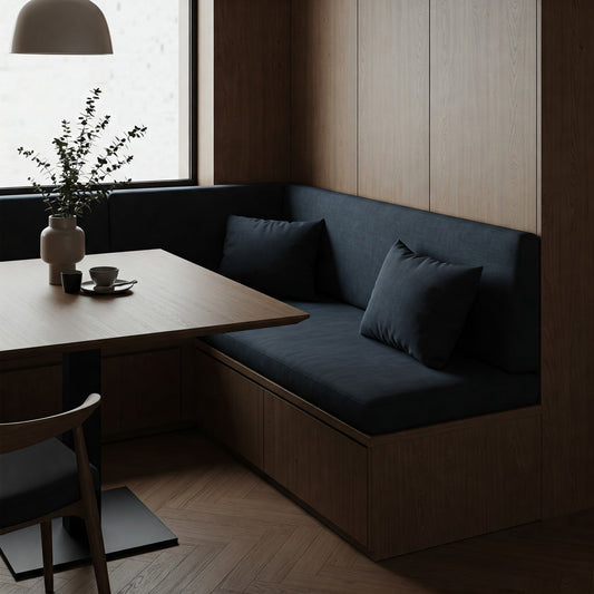 Coussins de banquette d'angle sur mesure