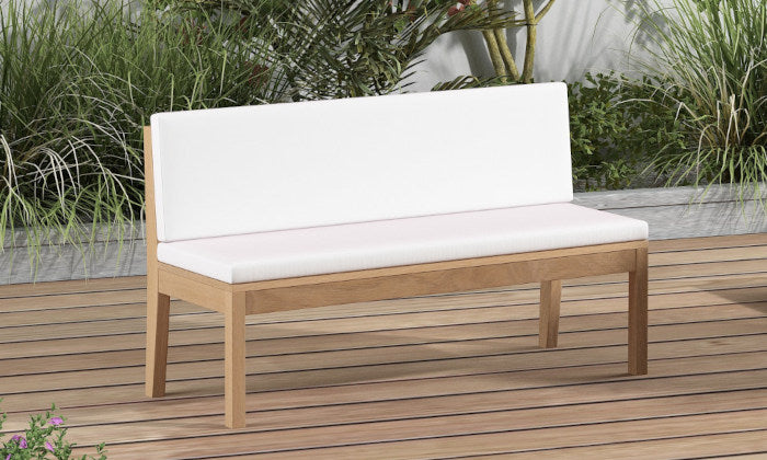 Coussin de banc d'extérieur avec dossier