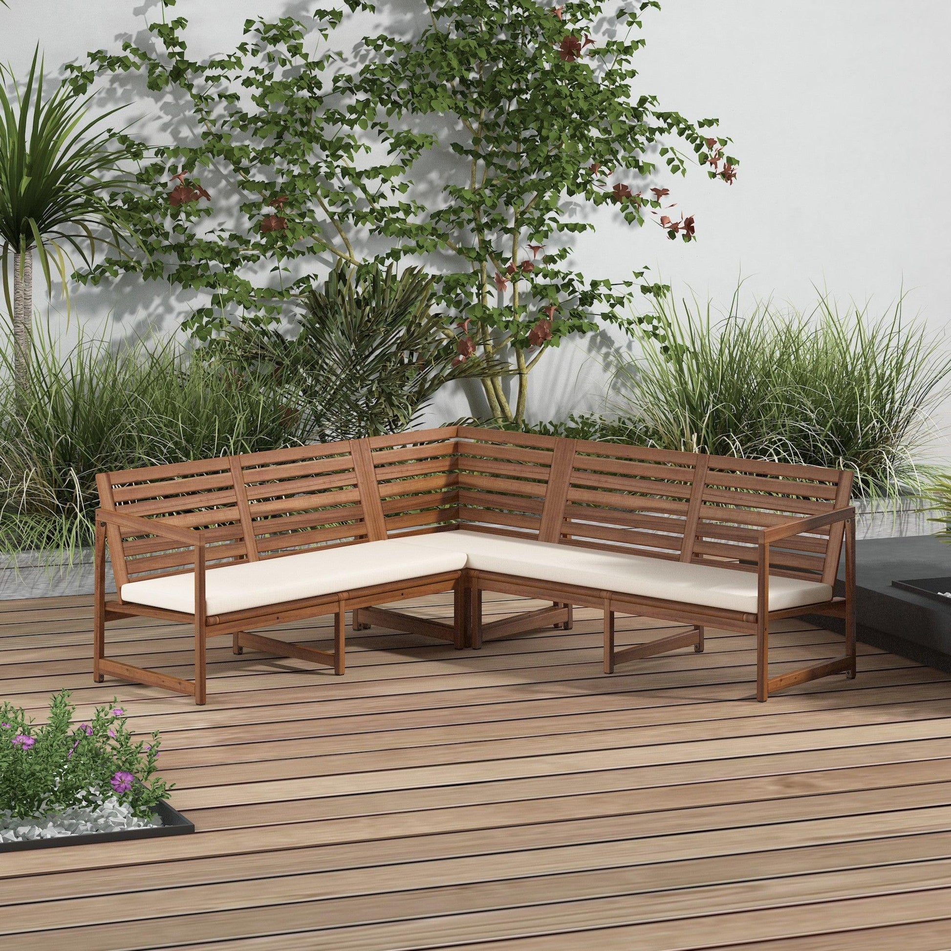 2 pièces - Coussin de banquette d'angle - Extérieur