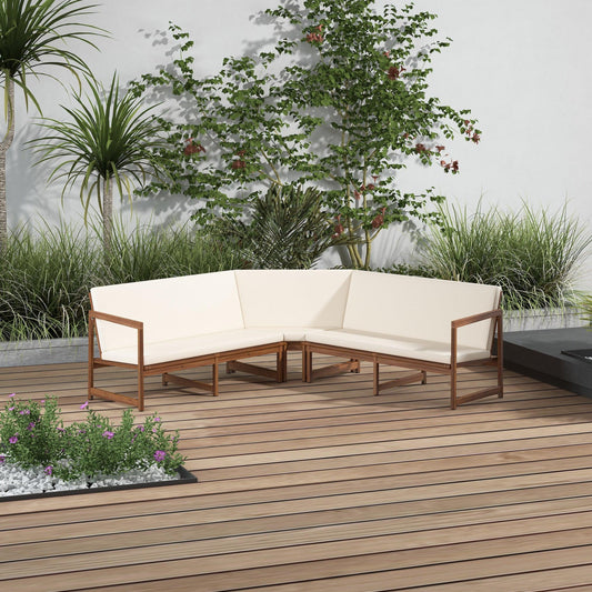 3 pièces - Coussin de banquette d'angle avec dossier - Extérieur