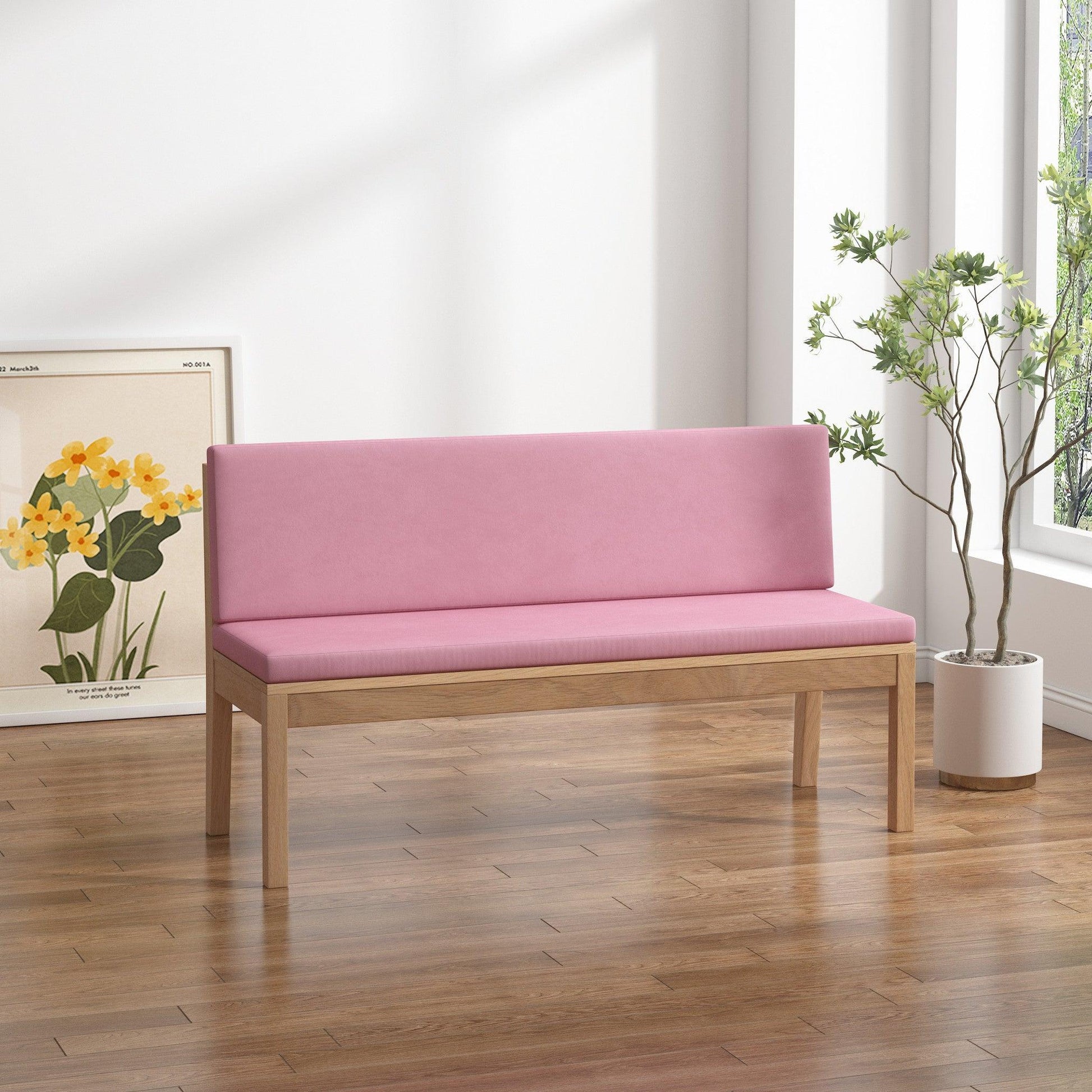 Coussin de banc avec dossier sur mesure