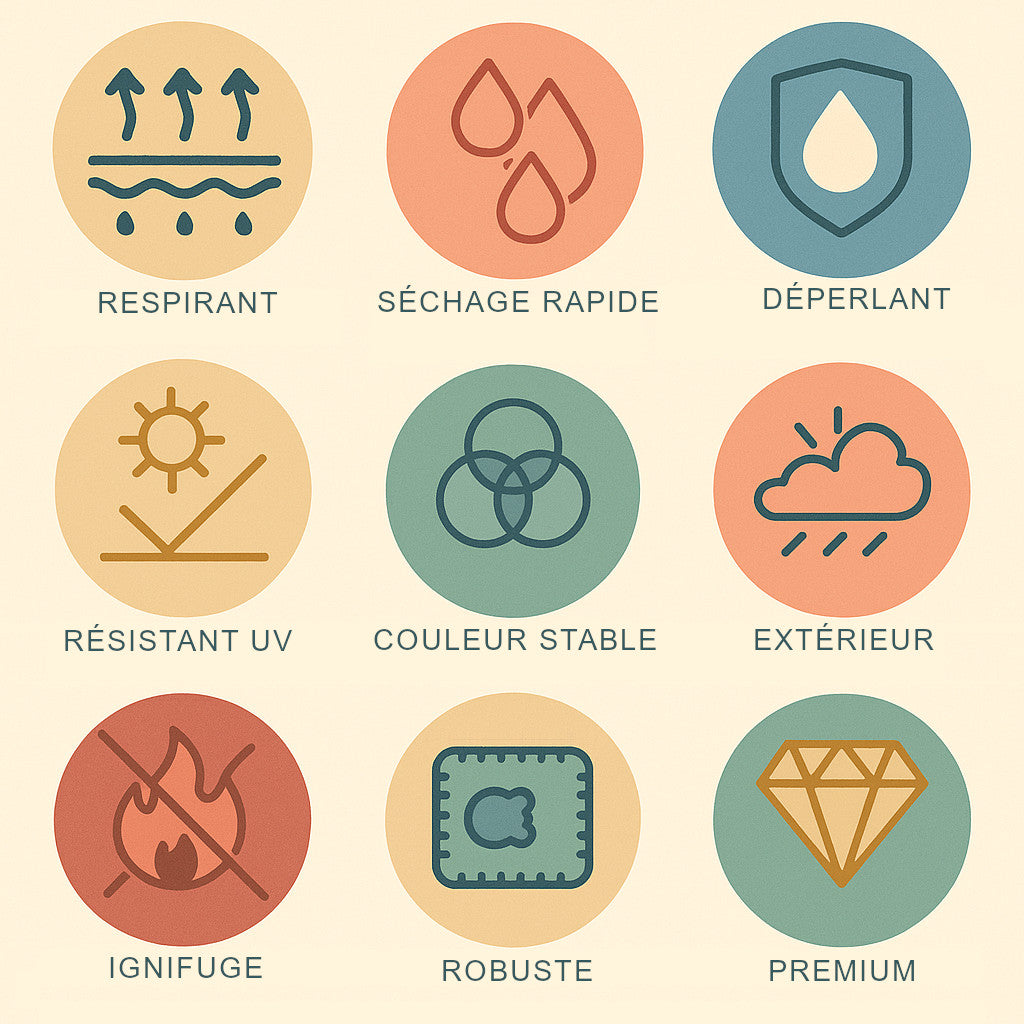 Caractéristiques des textiles en oléfine pour l'extérieur