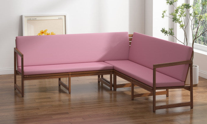 Coussin de banquette d'angle sur mesure avec dossier