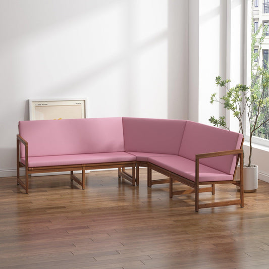 Coussin de banquette d'angle avec dossier et coin trapèze