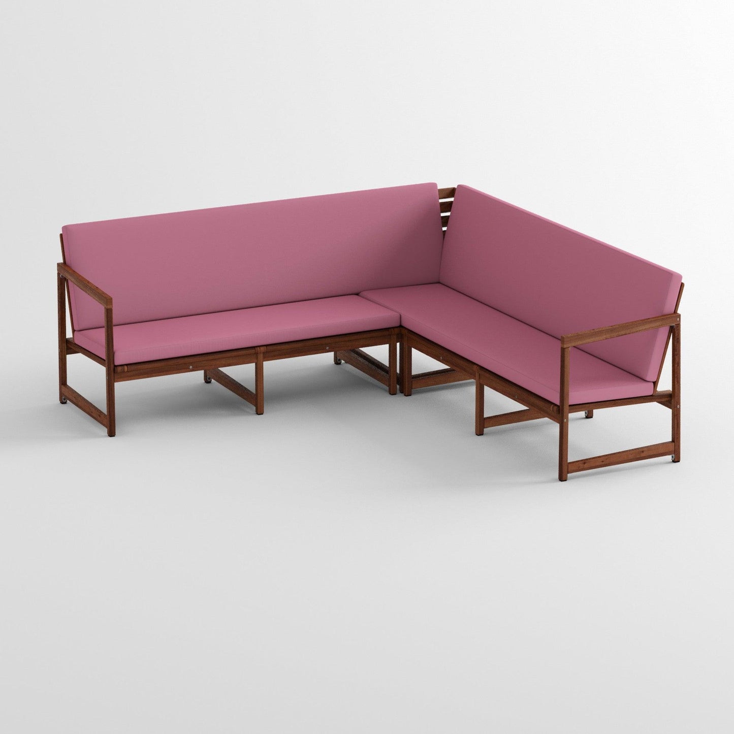 Coussin de banquette d'angle en set avec dossier