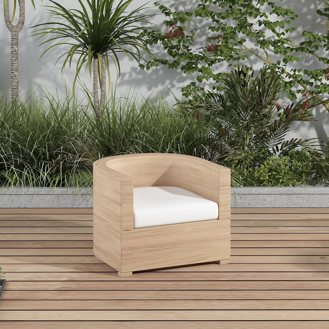 Coussin lounge semi-circulaire - Extérieur