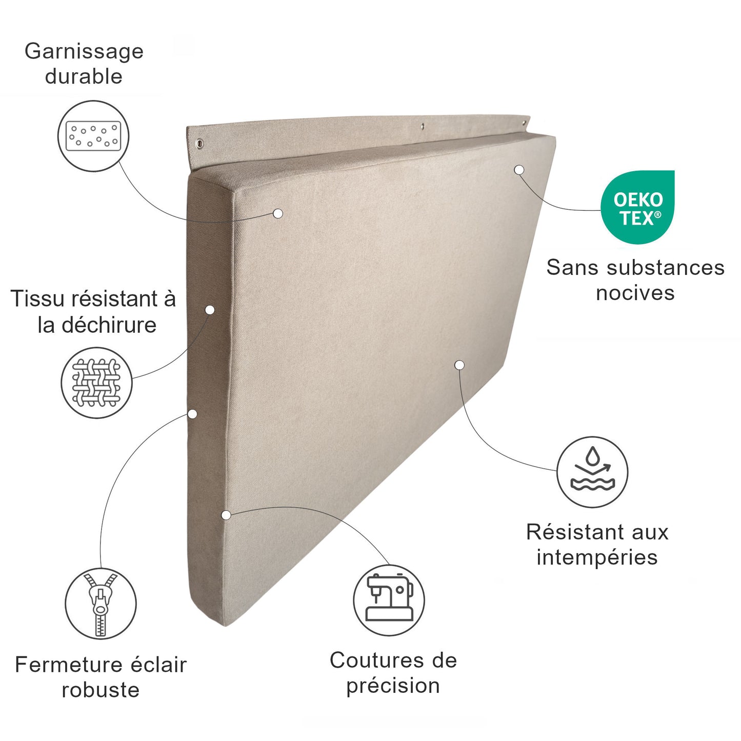 Coussin mural à suspendre - Extérieur