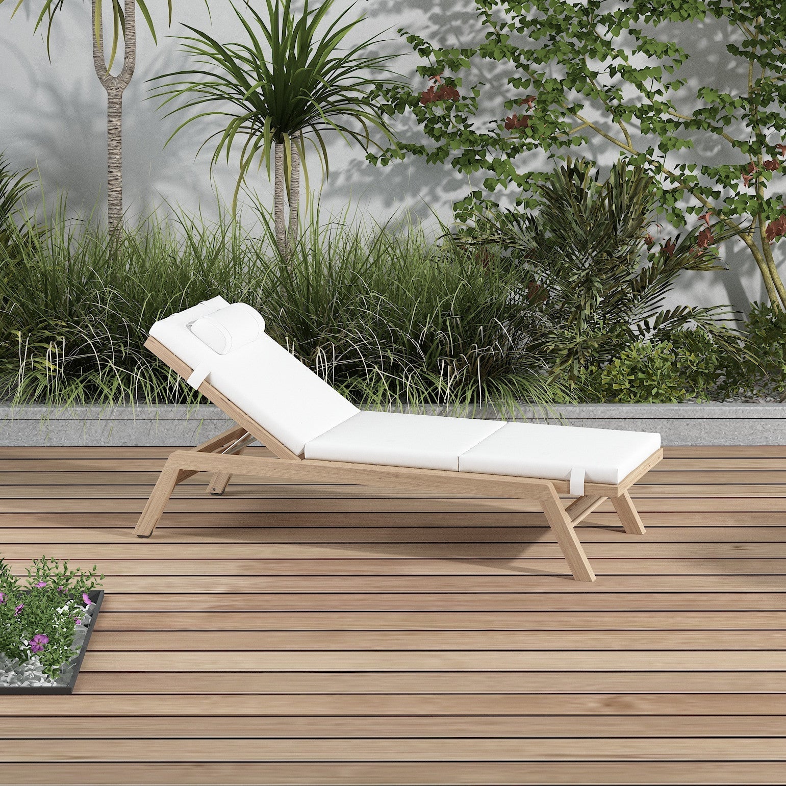 Coussin sur mesure pour transat pliable et bain de soleil - extérieur