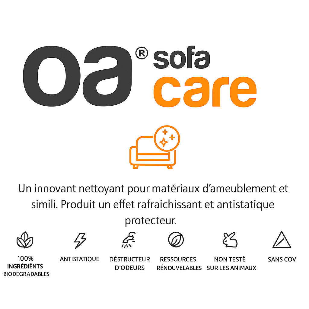 OA Sofa-Care nettoyant pour meubles rembourrés mode d'emploi
