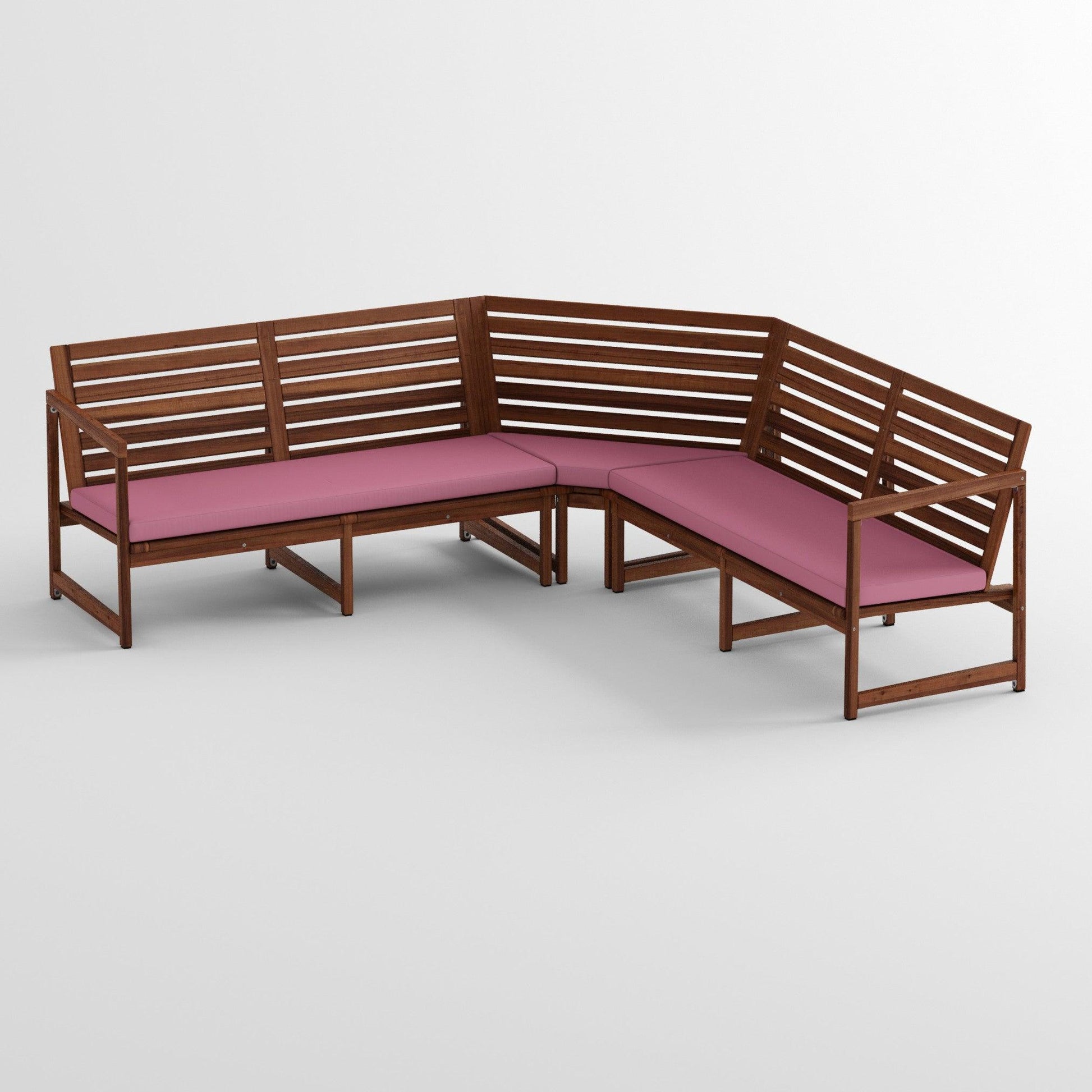 Coussin de banquette d'angle extérieur - 3 pièces