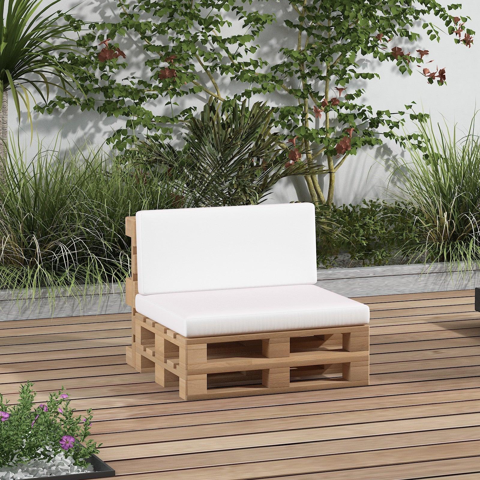 Coussin de palette extérieur avec dossier