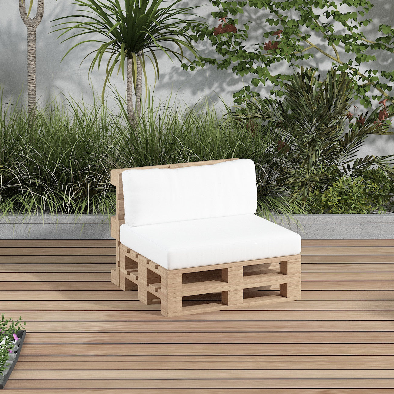 Coussin de palette avec coussin de dossier souple - Extérieur