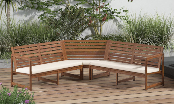 3-pièces - coussin de banquette d'angle - extérieur