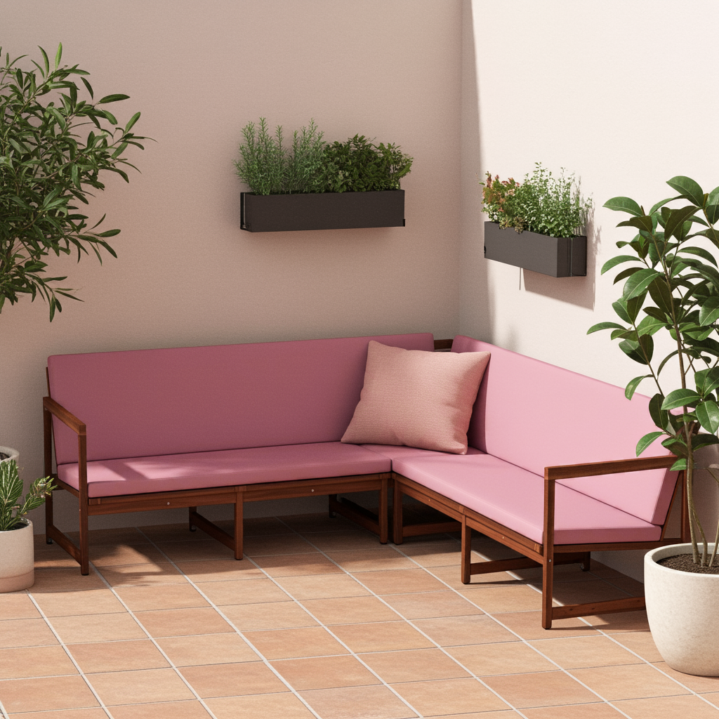 2-teilig - Eckbank Polster mit Rückenlehne - Outdoor