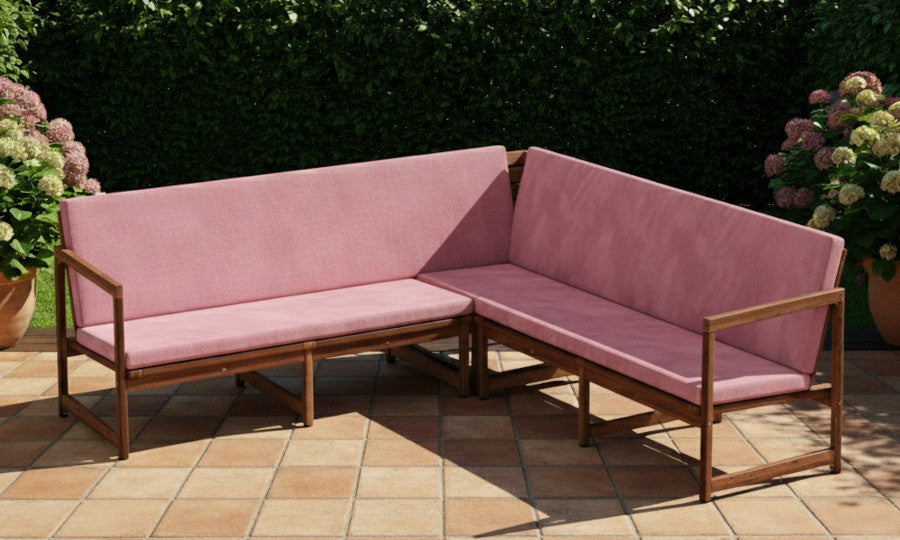 2-teilig - Eckbank Polster mit Rückenlehne - Outdoor
