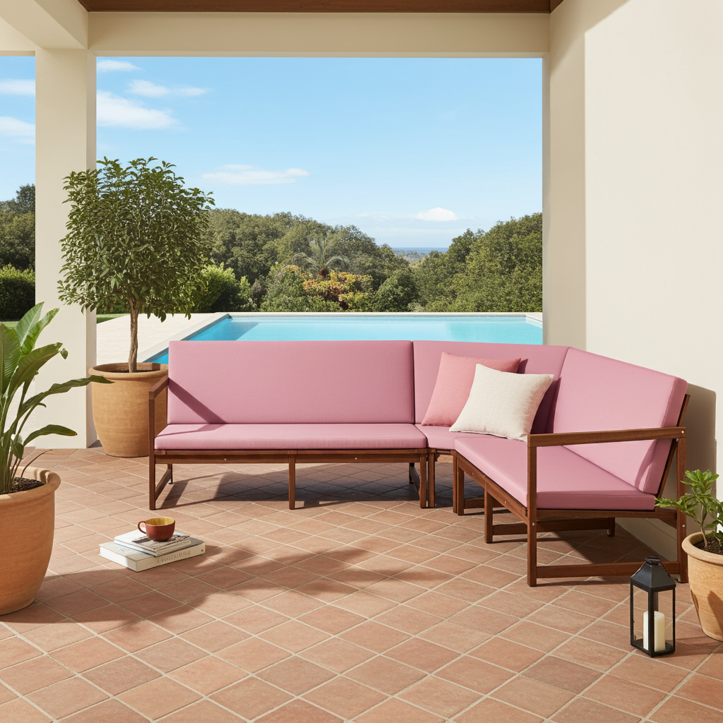 3-teilig - Eckbank Polster mit Rückenlehne nach Mass - Outdoor