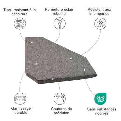 Coussin d'angle Outdoor en forme de diamant
