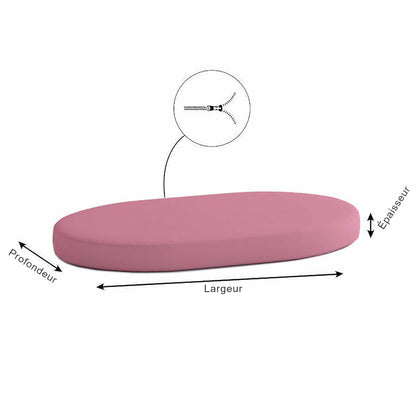 Dimensions du coussin ovale pour chien en extérieur