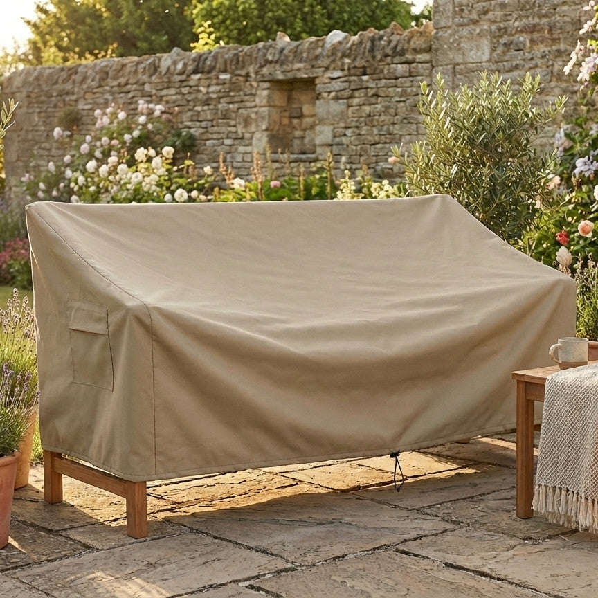Schutzhülle nach Maß für Gartenbank mit Lehne