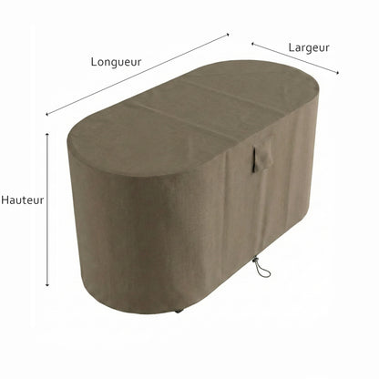 Housse Table de Jardin Ovale sur Mesure