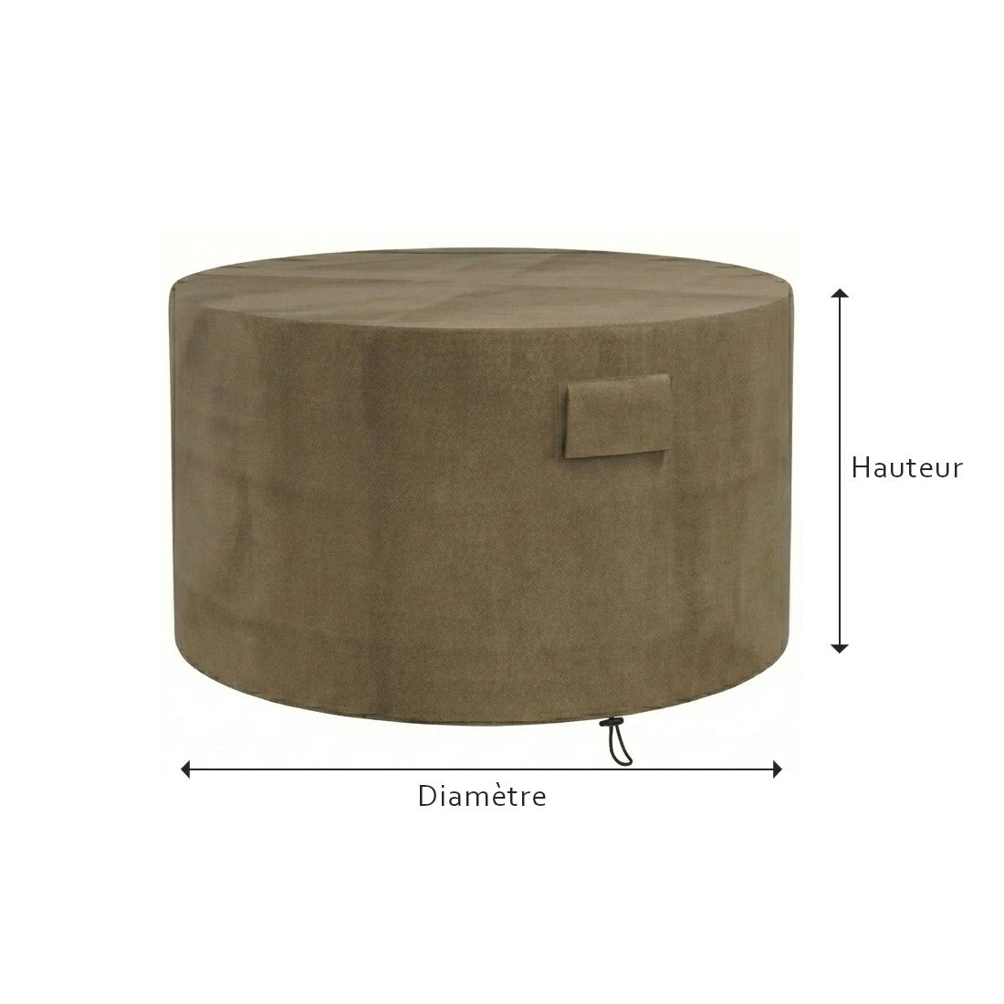 Housse Table de Jardin Ronde sur Mesure